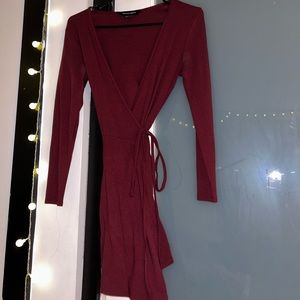 Wine red American Apparel dress.